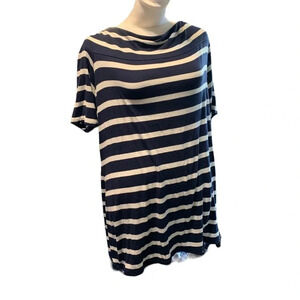 INC International Concepts Women size 1X over the shoulder nautical blouse